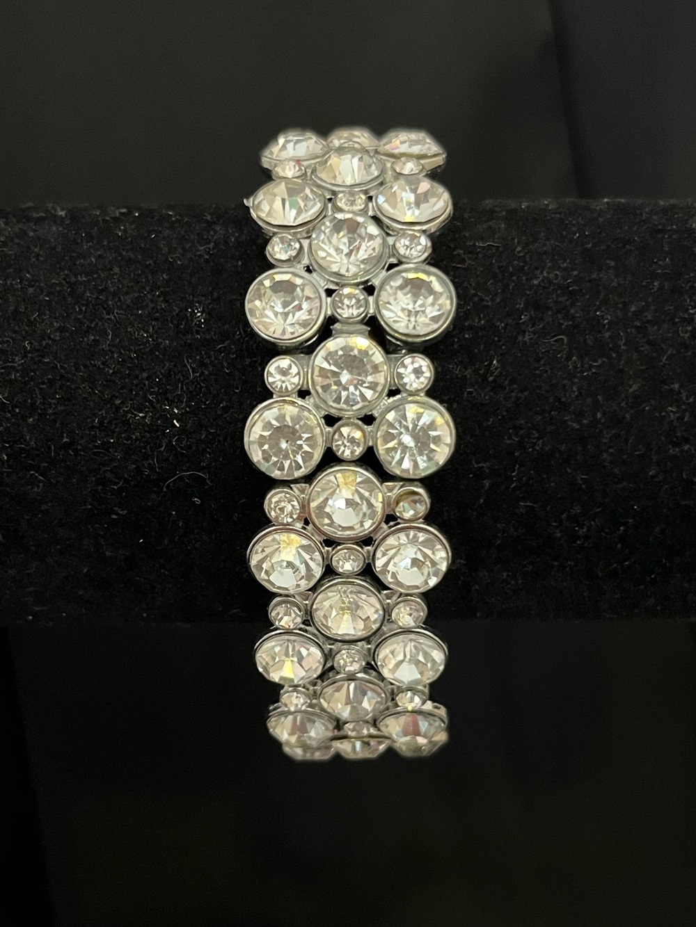 Crystal Stretch Bracelet - Clear/Silver Sparkle